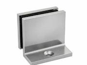 Shower Bracket - Square Reverse Style Wall Mount with Short Leg and Forge Bracket - Satin Chrome